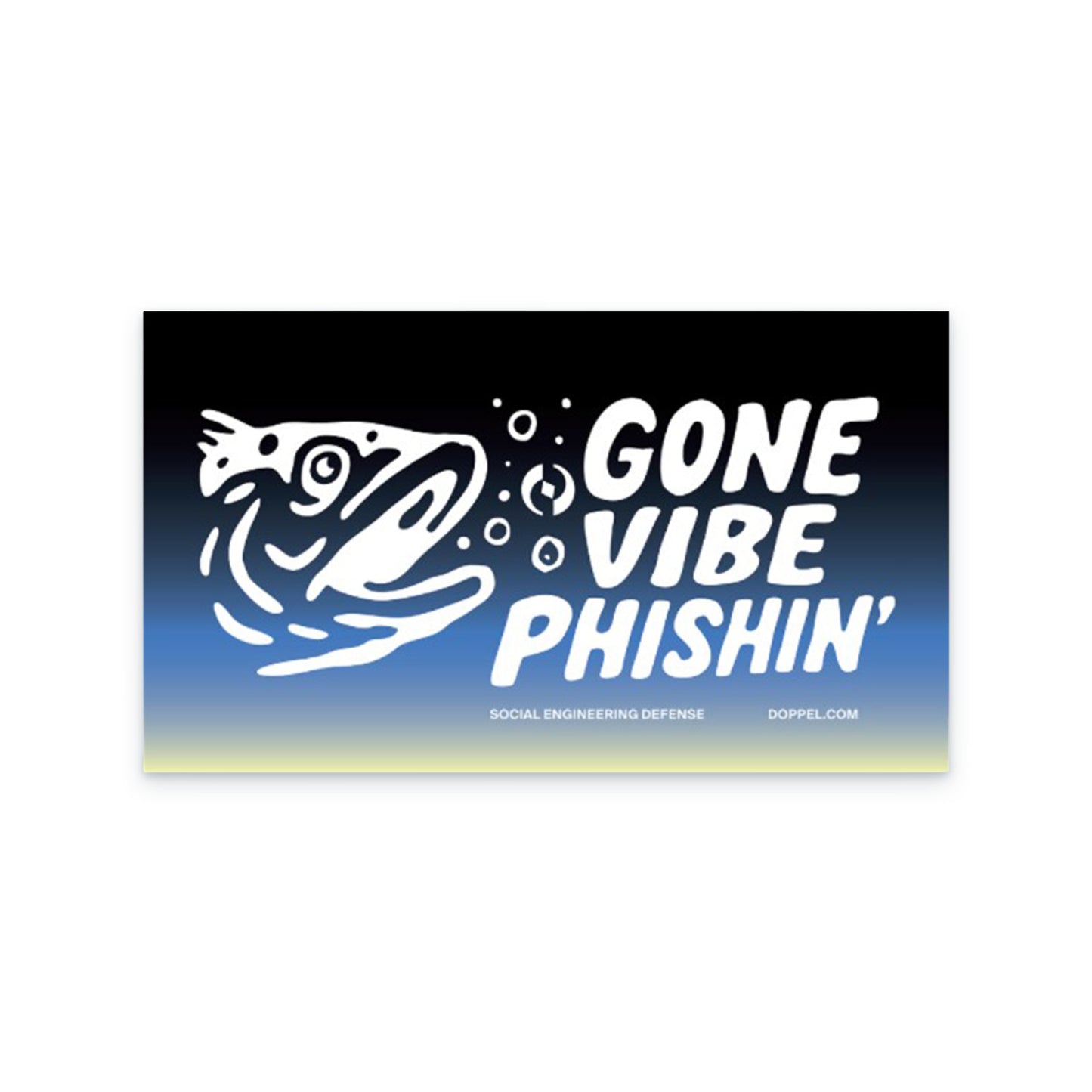 Gone Vibe Phishing Sticker - Rectangle