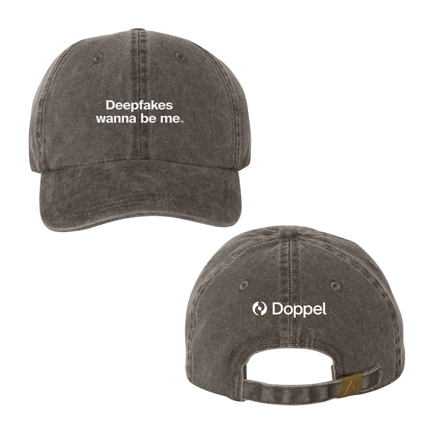 Washed Pigment Dyed Cotton Twill Cap - Deep Fakes Wanna Be Me
