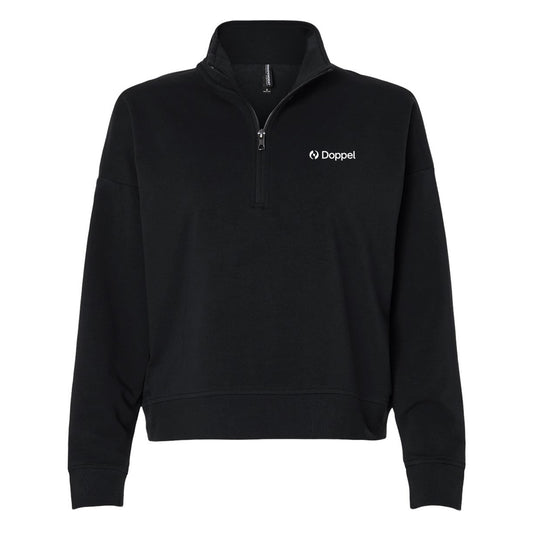 Ladies' Independent Trading Co Black Perform Quarter-Zip Pullover
